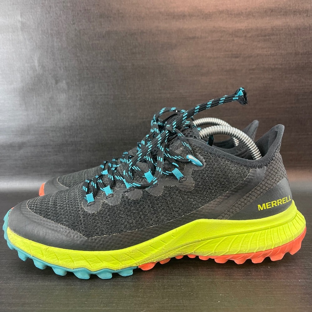 Merrell Bravada Womens Size 7 Black Neon Hiking Trail Shoes J034634